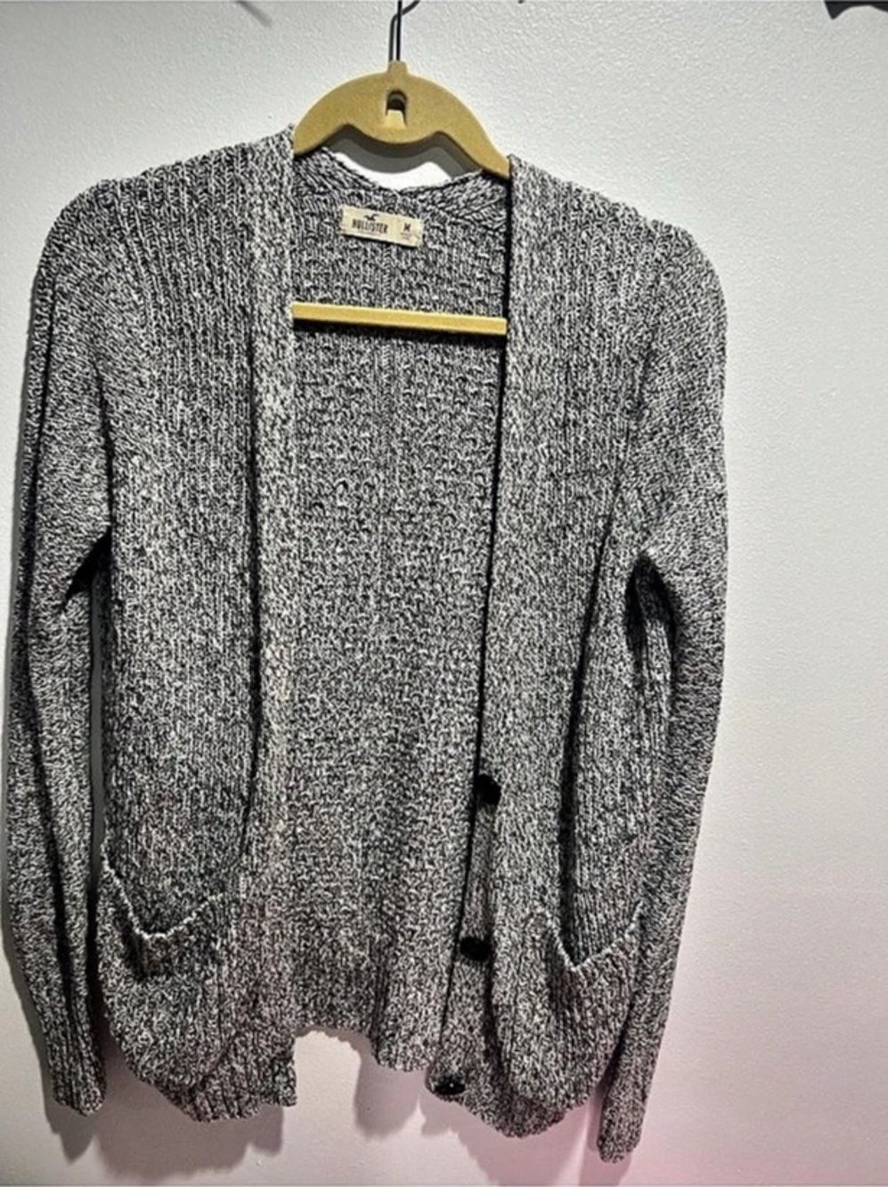 Hollister Women's Open Front Cardigan Gray Size Medium Like New